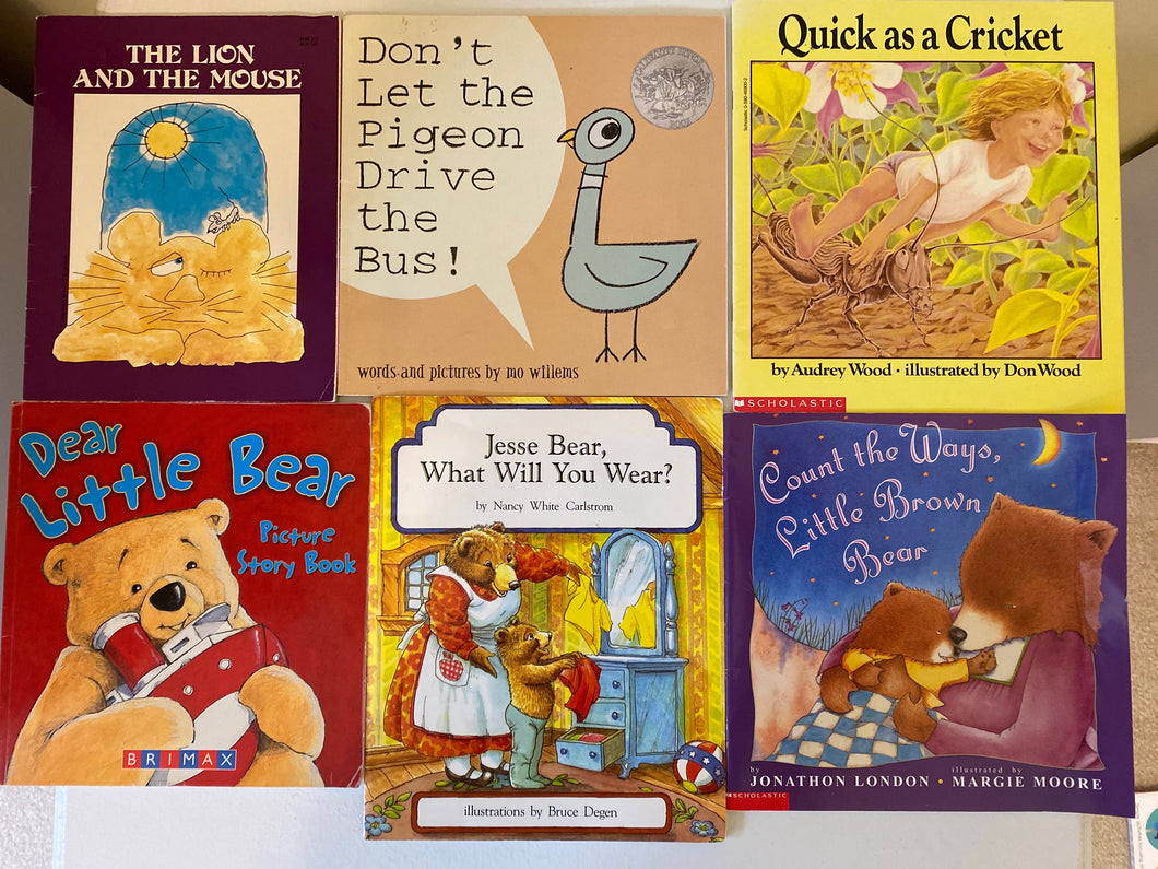 Scholastic 6 Toddler Paperback Books