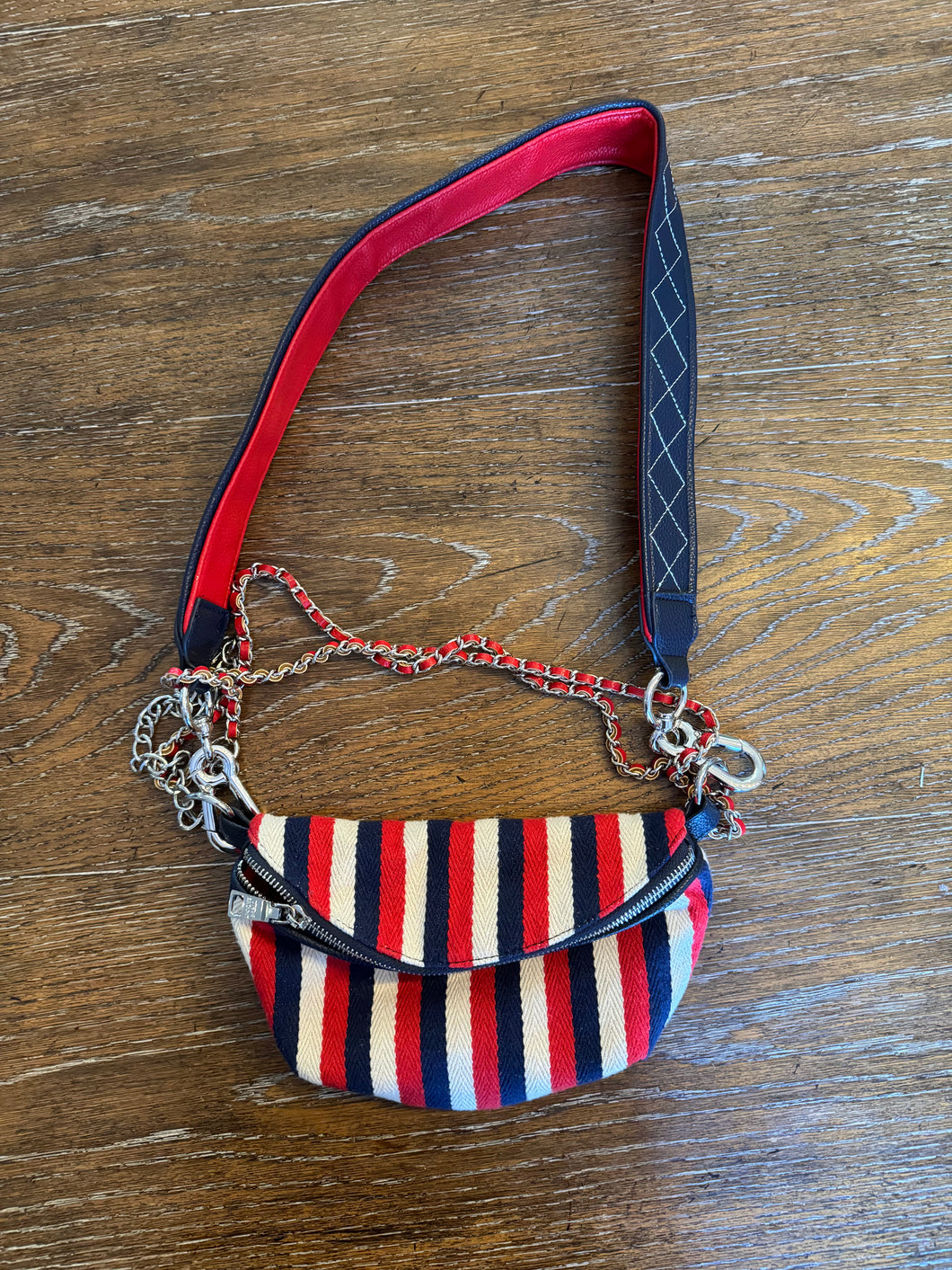 Red White and Blue Belt Bag Purse
