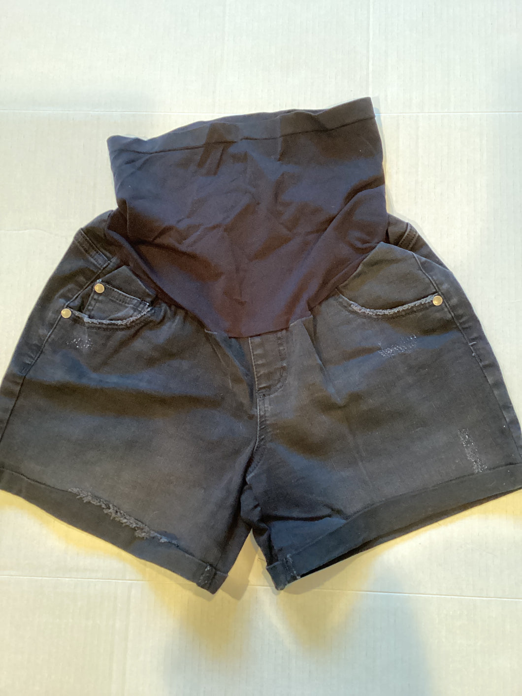 Indigo blue maternity size L black denim shorts Adult Large