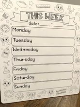 Load image into Gallery viewer, Large Dry-Erase Weekly Planner Board NEW
