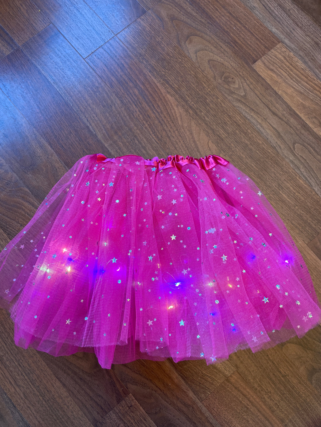 LED light up tutu skirt dark pink  4