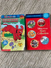 Load image into Gallery viewer, Step into reading five early readers in one set of two books Clifford and Disney Pixar
