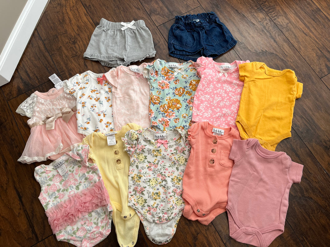 Baby Girl 0-3 Month Spring and Summer Bundle 3 months