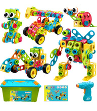 Load image into Gallery viewer, Nxone STEM Toys 195 PCS Building Toys Educational Toys for Boys and Girls Ages 3-10 Creative Activities Games with Storage Box One Size
