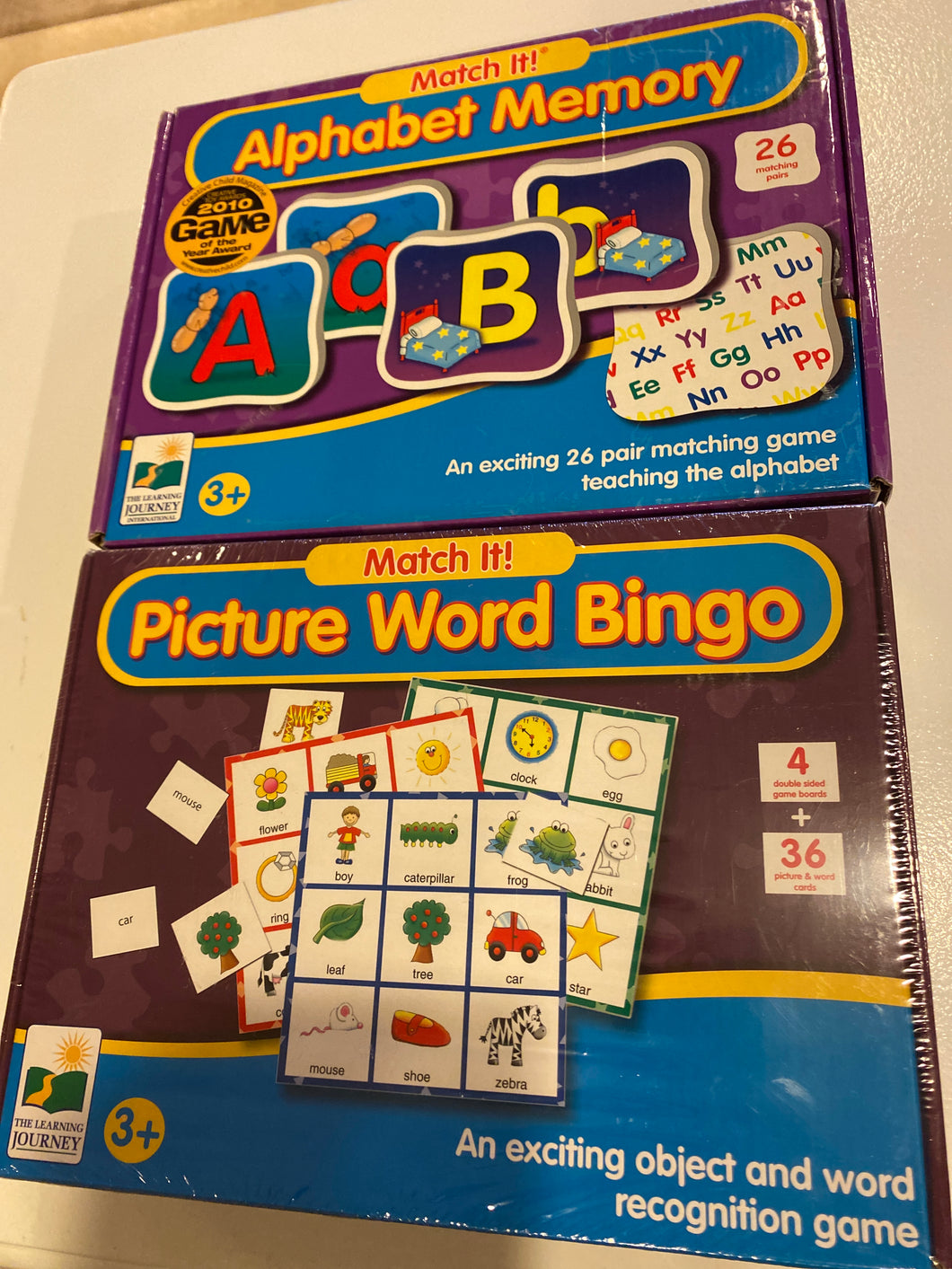 The Learning Journey Match it Alphabet Game & Picture Word Bingo New
