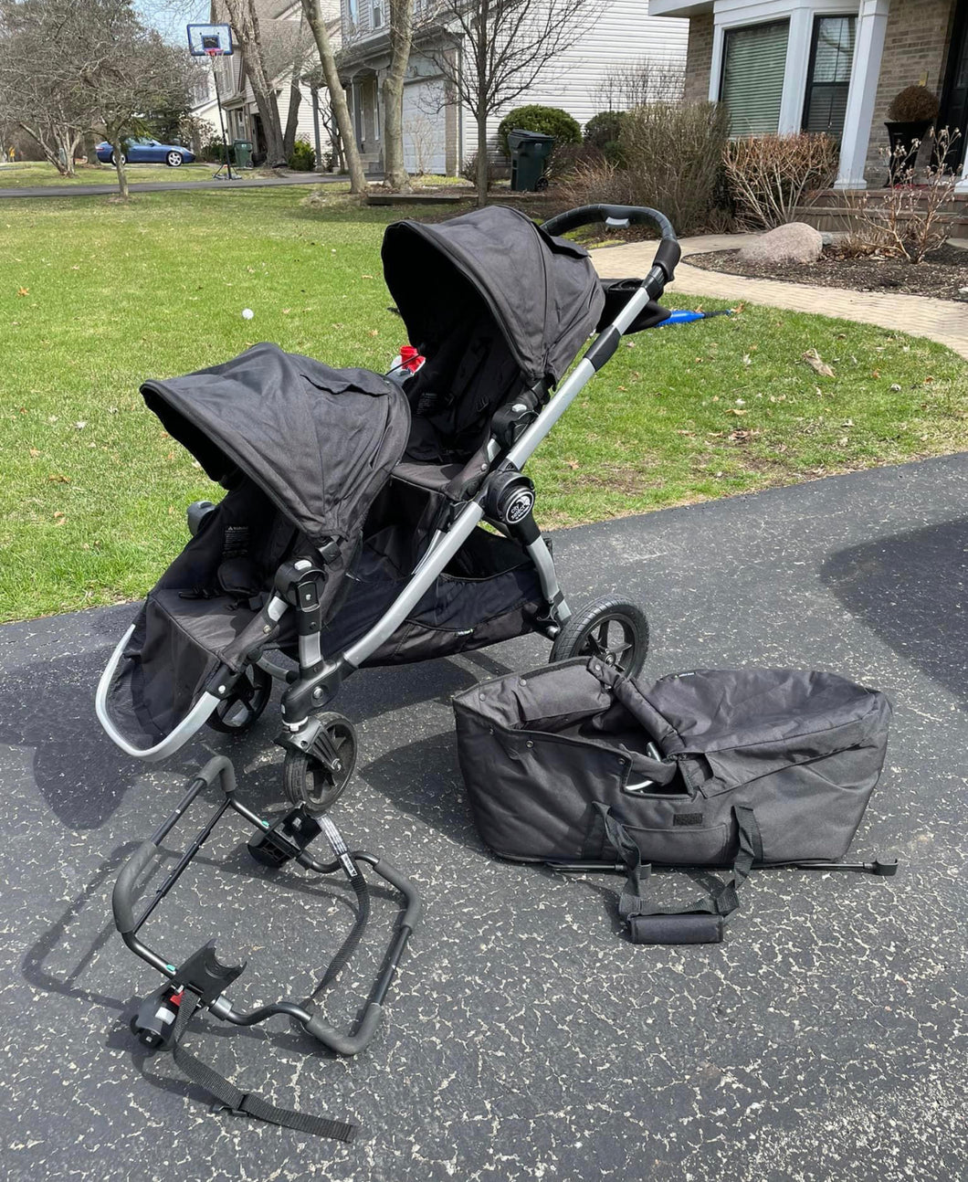 City Select package in excellent condition.  A few minor scratches on frame. Includes the following:  Second seat Second seat attachments Car seat adapter (we used Chicco) Pram kit (uses part of seat) Parent console