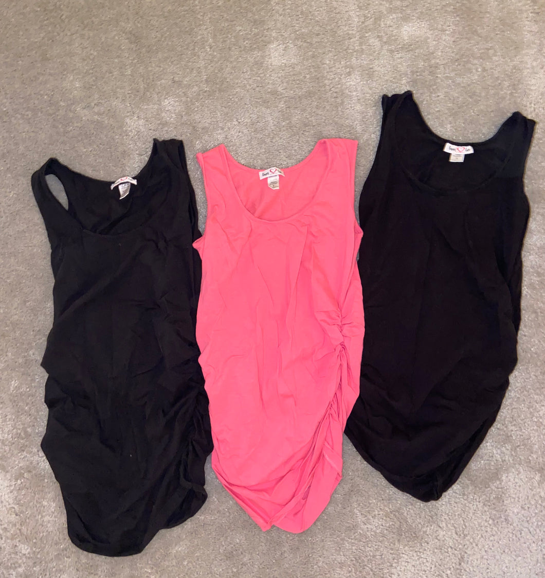 Times two lot of 3 maternity tanks, small Women's Small