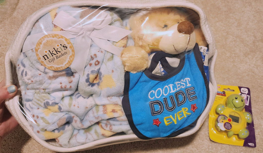 Baby boy gift basket, new in package