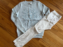 Load image into Gallery viewer, Abercrombie size 11/12 light blue sweater and Cat &amp; Jack size 10/12 cream leggings 10
