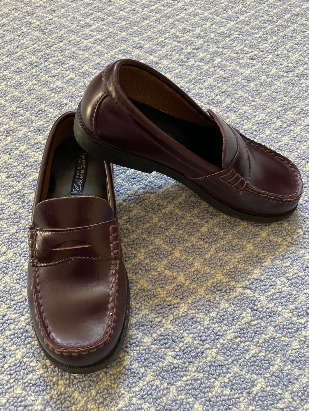 NEW Sperry Top-Sider Brown Leather Penny Loafers 2.5