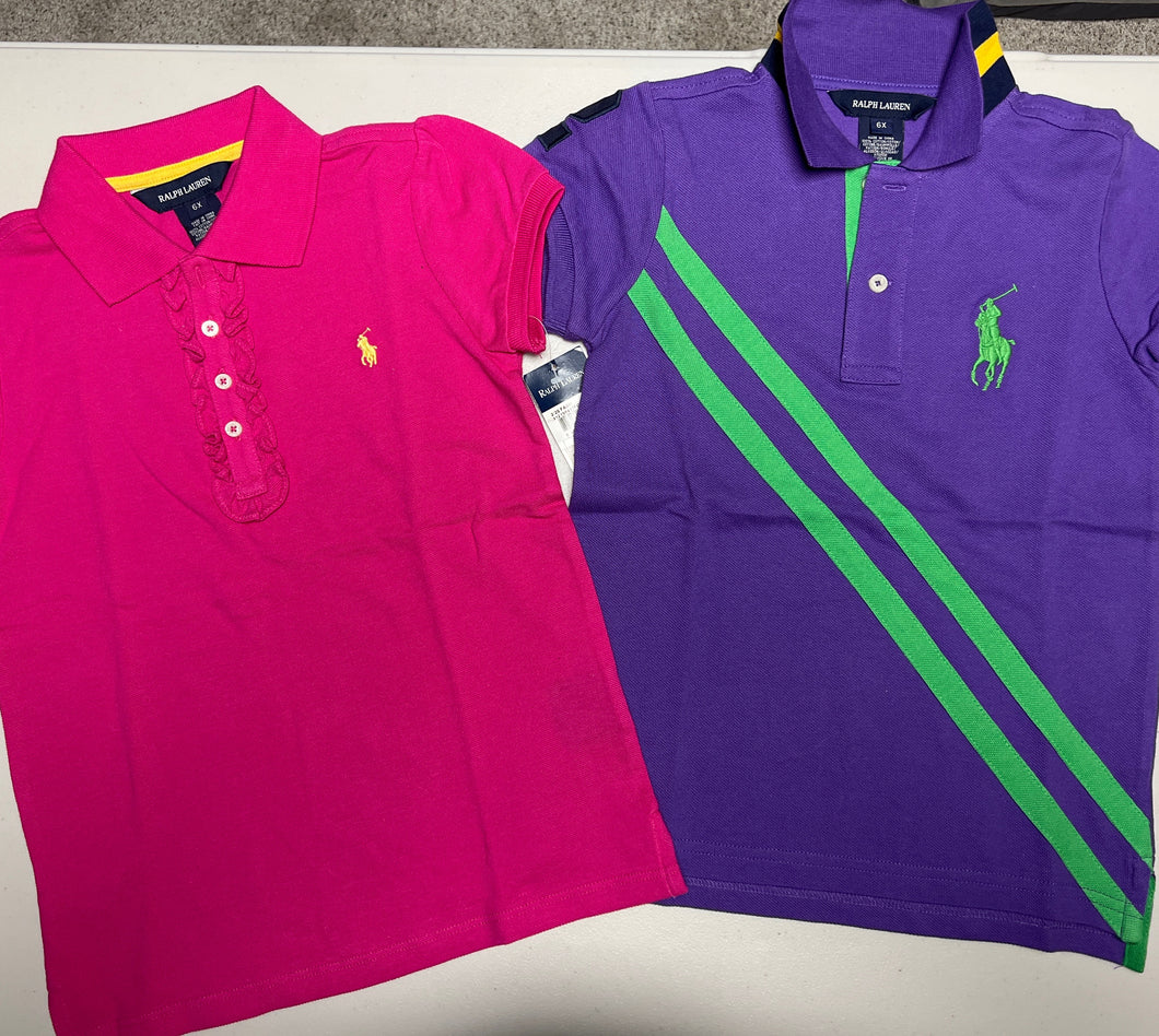 Ralph Lauren 2pc. BRAND NEW polo shirts 6X