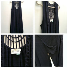Load image into Gallery viewer, ANTHROPOLOGIE Saturday Sunday Navy Blue Macrame Duster, Women’s Size Large Adult Large
