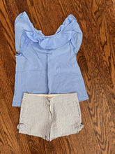 Load image into Gallery viewer, Crewcuts seersucker shorts and ruffle top 8
