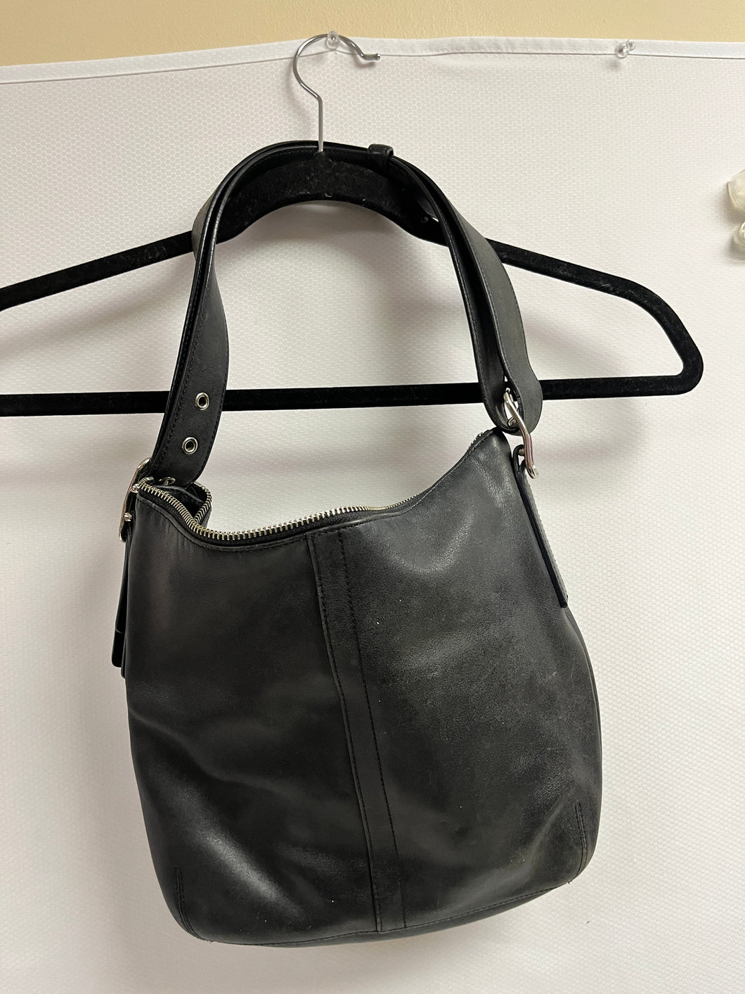 Vintage COACH Handbag Clutch Black Pouch Wristlet Purse Adjustable Strap One Size