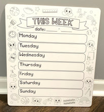 Load image into Gallery viewer, Large Dry-Erase Weekly Planner Board NEW
