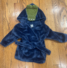 Load image into Gallery viewer, HB brand, plush, incredibly soft robe with alligator hood 3 months
