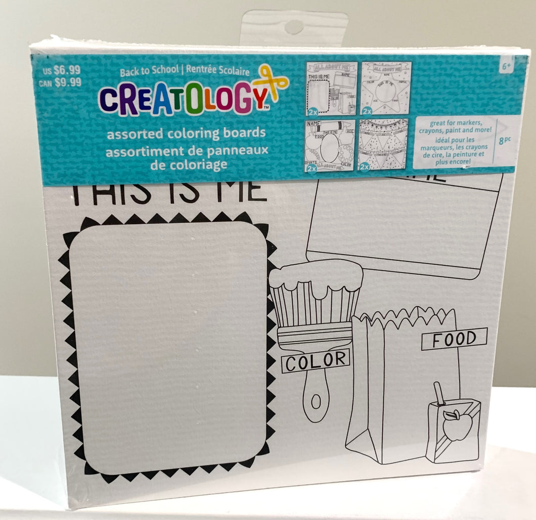 Creatology Back to School Coloring Boards
