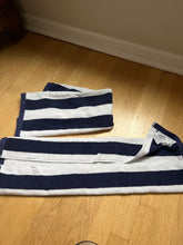 Load image into Gallery viewer, Pottery barn kids navy rugby stripe hand towels -2  One Size
