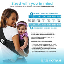 Load image into Gallery viewer, Baby K&#39;tan size medium original baby carrier in black Adult Medium
