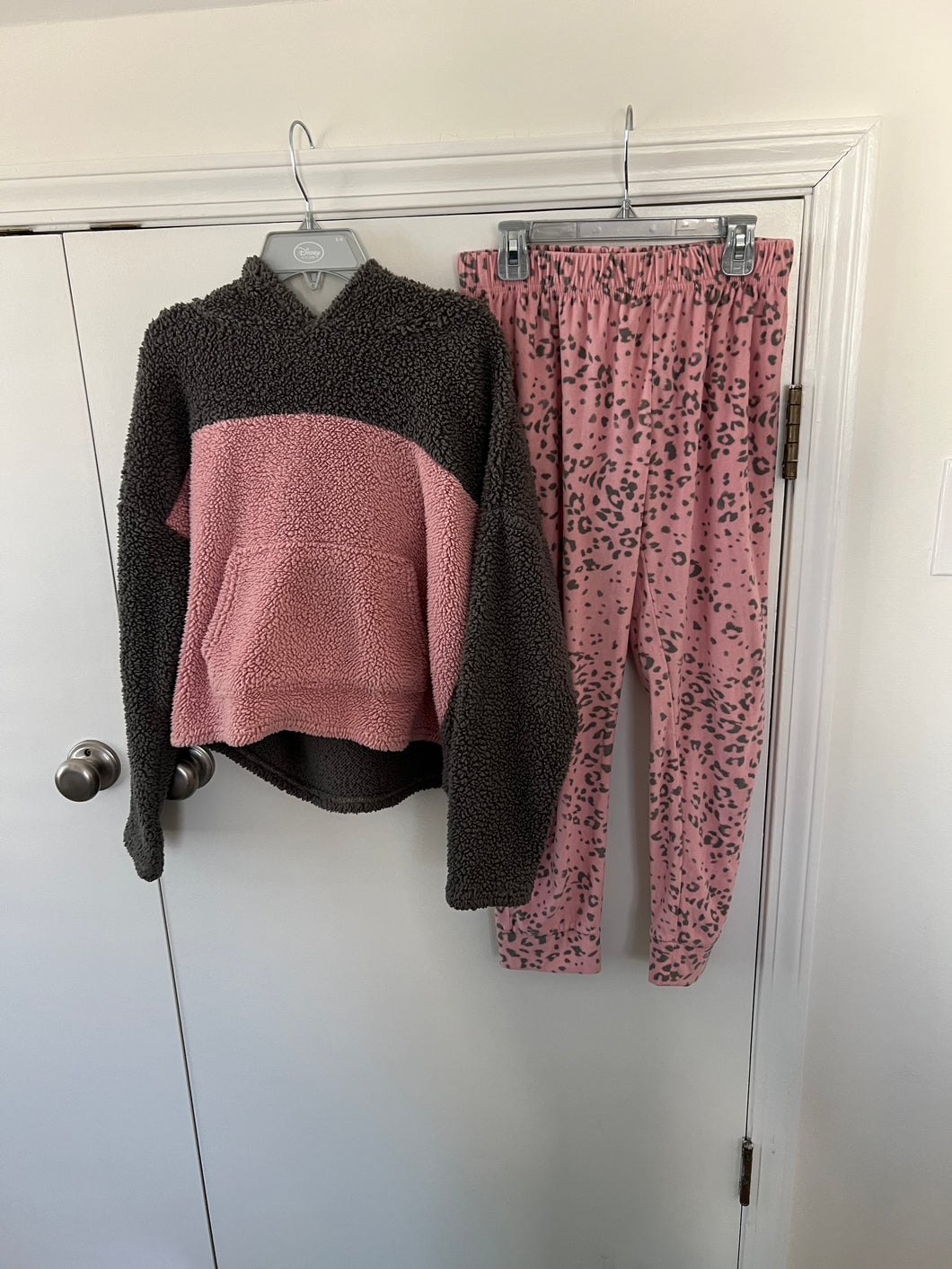 Justice Pink and Gray Fleece Lounge Set  Large
