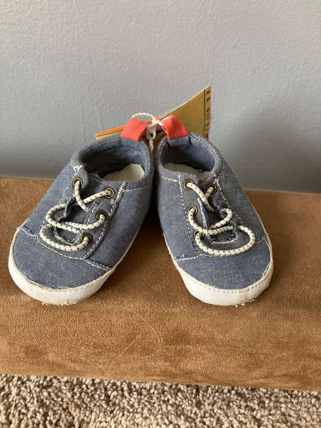 Carter's Blue soft soled shoes (3-6 month)