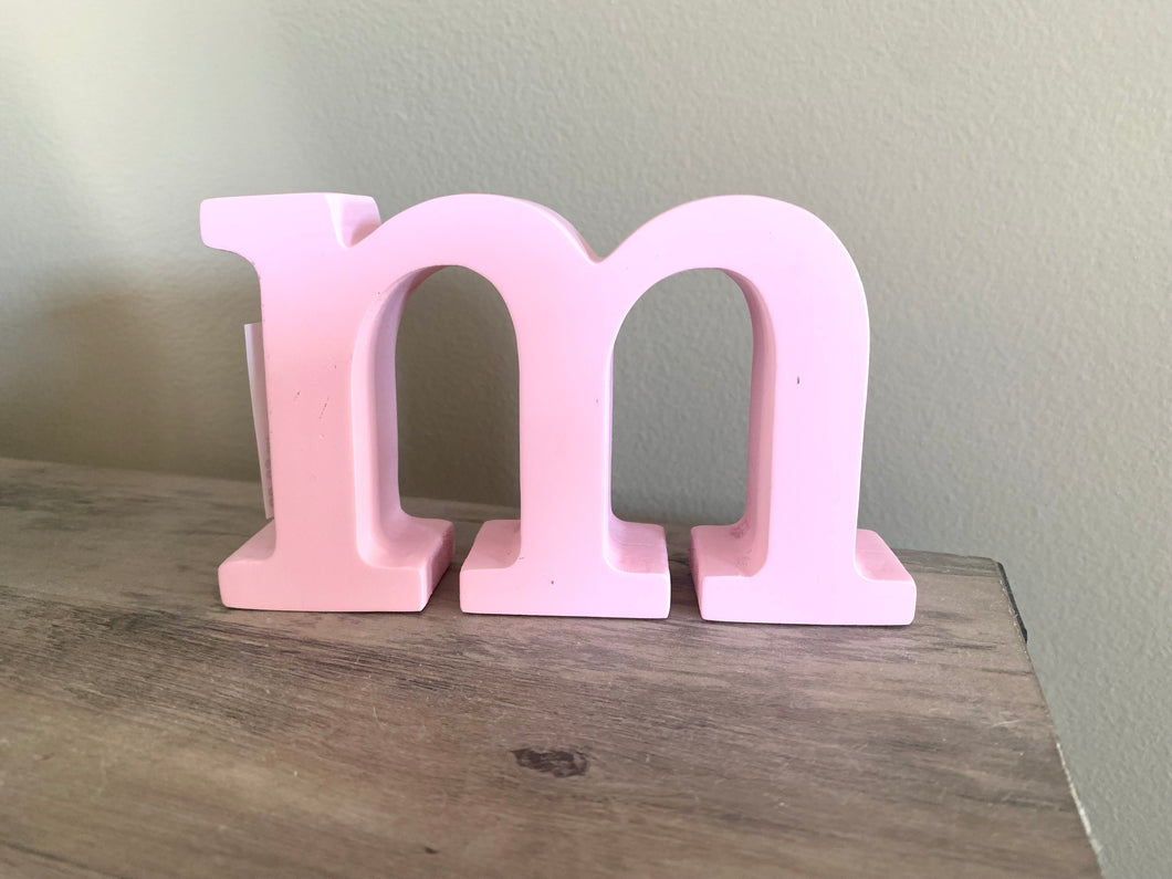 Ashland Pink Letter M Tabletop Decor
