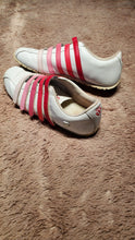 Load image into Gallery viewer, K-Swiss shoes, size 7.5, leather white with pink ombre straps 7.5
