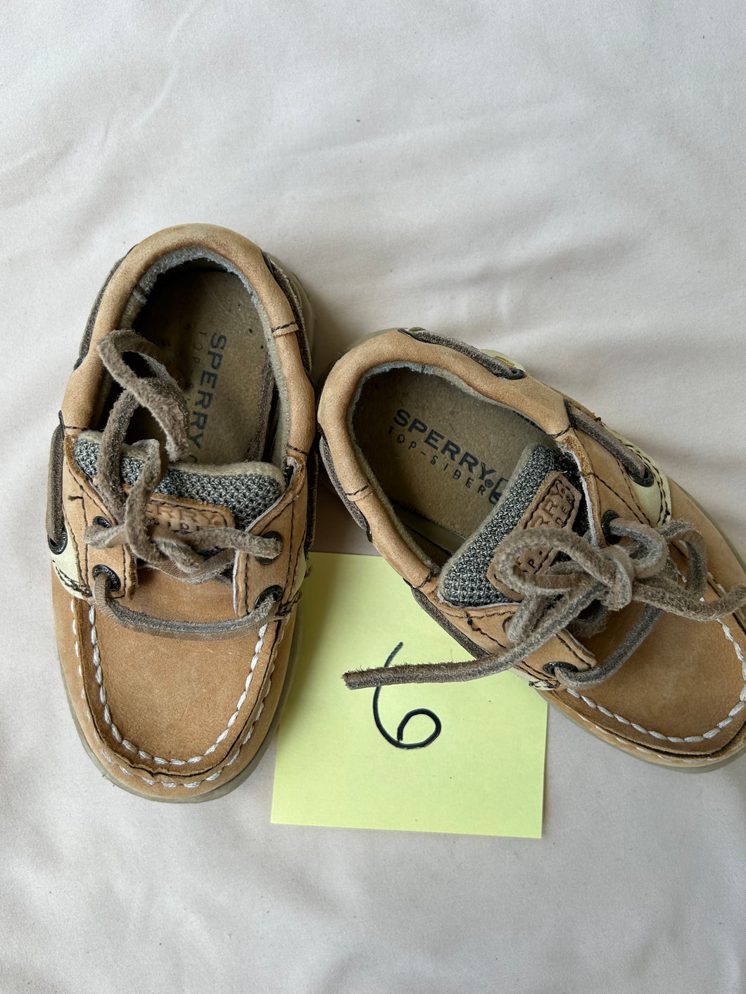 sperry brand brown leather loafer size 6 ages 18-24 months 18 months
