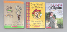 Load image into Gallery viewer, Three NEW Books - Two Judy Moody&#39;s books and Molly&#39;s Pilgrim all Scholastic
