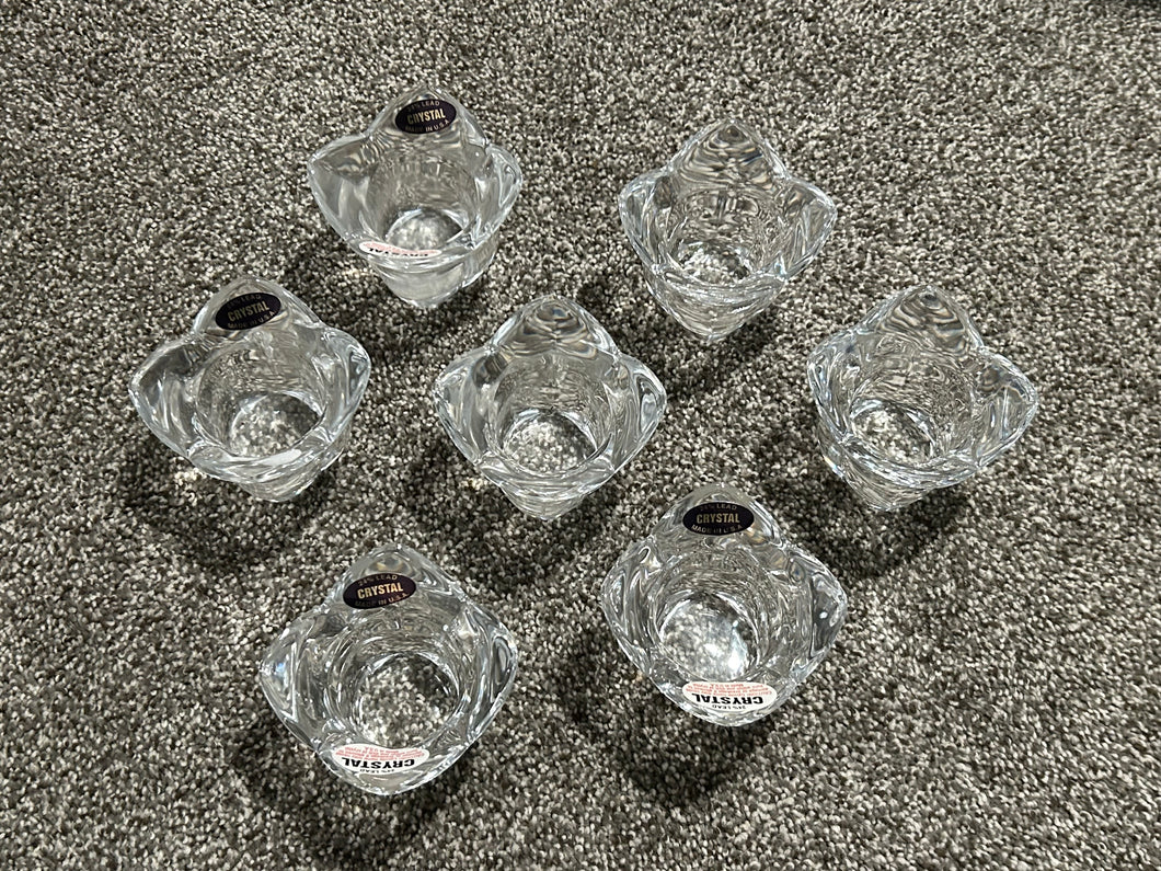 7 Lead Crystal Votive Candle Holders
