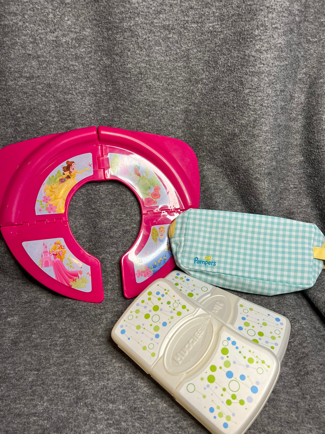 Princess Foldable Potty Seat and Containers for Wipes One Size