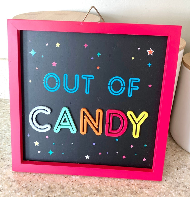 Out Of Candy Halloween Sign