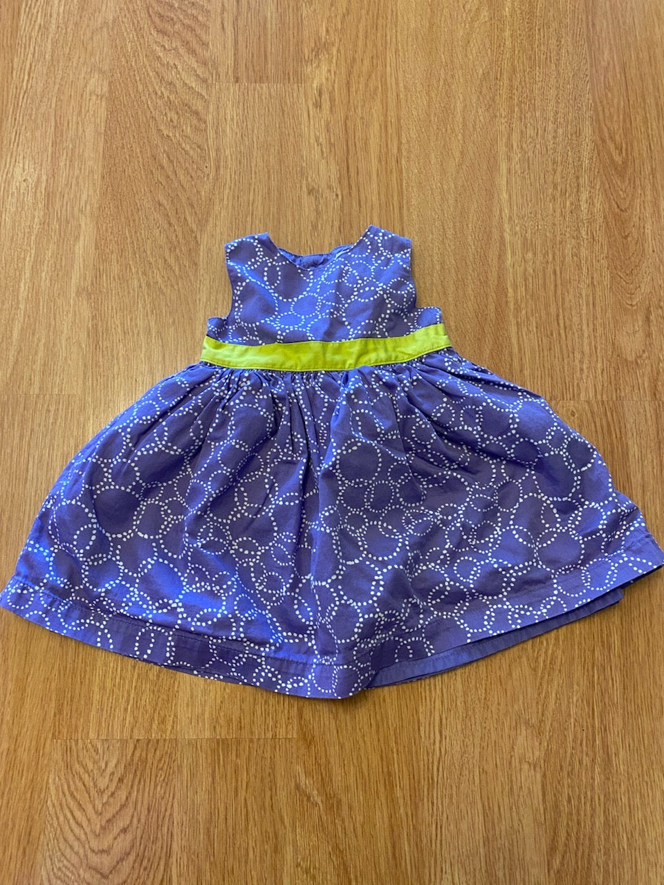 Carters Purple Dress with Lime Green Tie Size  9 months
