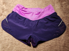 Load image into Gallery viewer, Champion DuoDry shorts, size XS adult, purple, liner, zip hip pocket XS
