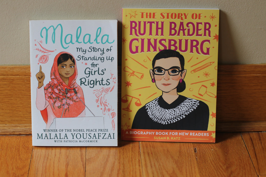 Ruth Bader Ginsburg and Malala books