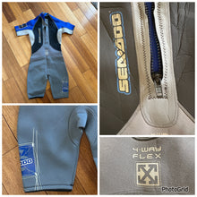 Load image into Gallery viewer, SeaDoo Wet Suit, Blue/Grey color, size 10, unisex. 10
