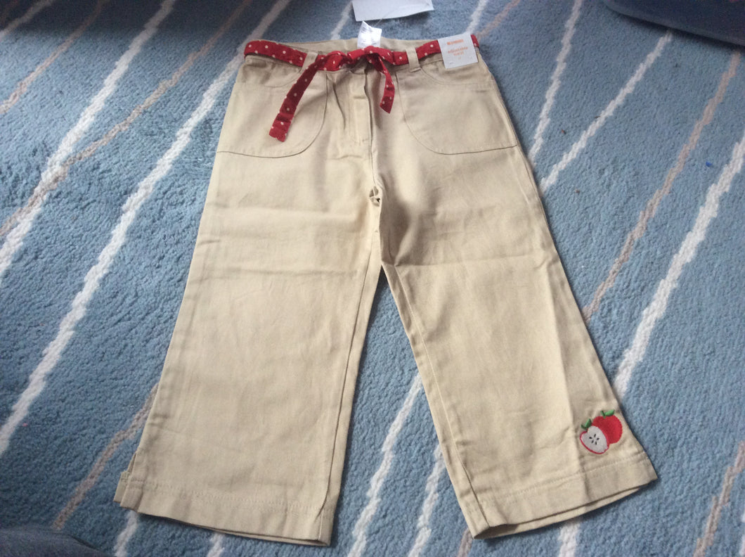 Gymboree Khaki Pants with Apple  NEW WITH TAGS! 4T