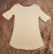 Load image into Gallery viewer, H&amp;M L.O.G.G. ribbed shirt, size XS, pink and white striped, organic cotton Adult XS
