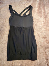 Load image into Gallery viewer, Athleta black tank top, size XS, built in shelf bra, strappy back, quick dry body Adult XS

