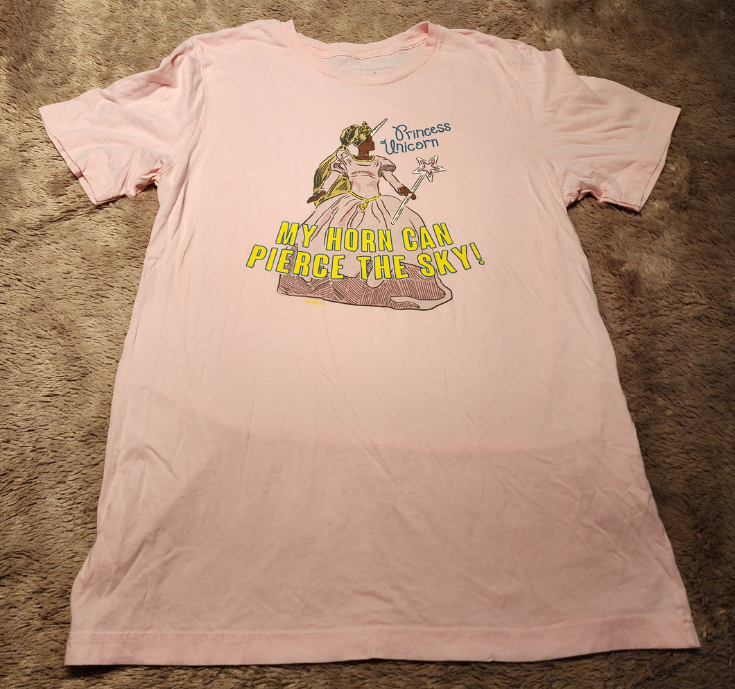 The Office princess unicorn tshirt, size large adult, pink Adult Large