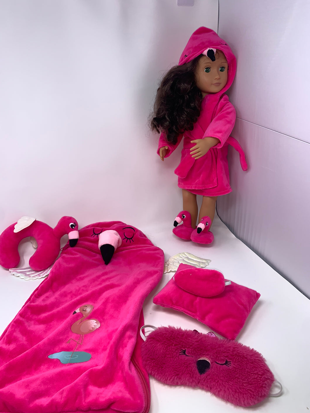 Our Generation Pink Flamingo Sleep Set Doll included