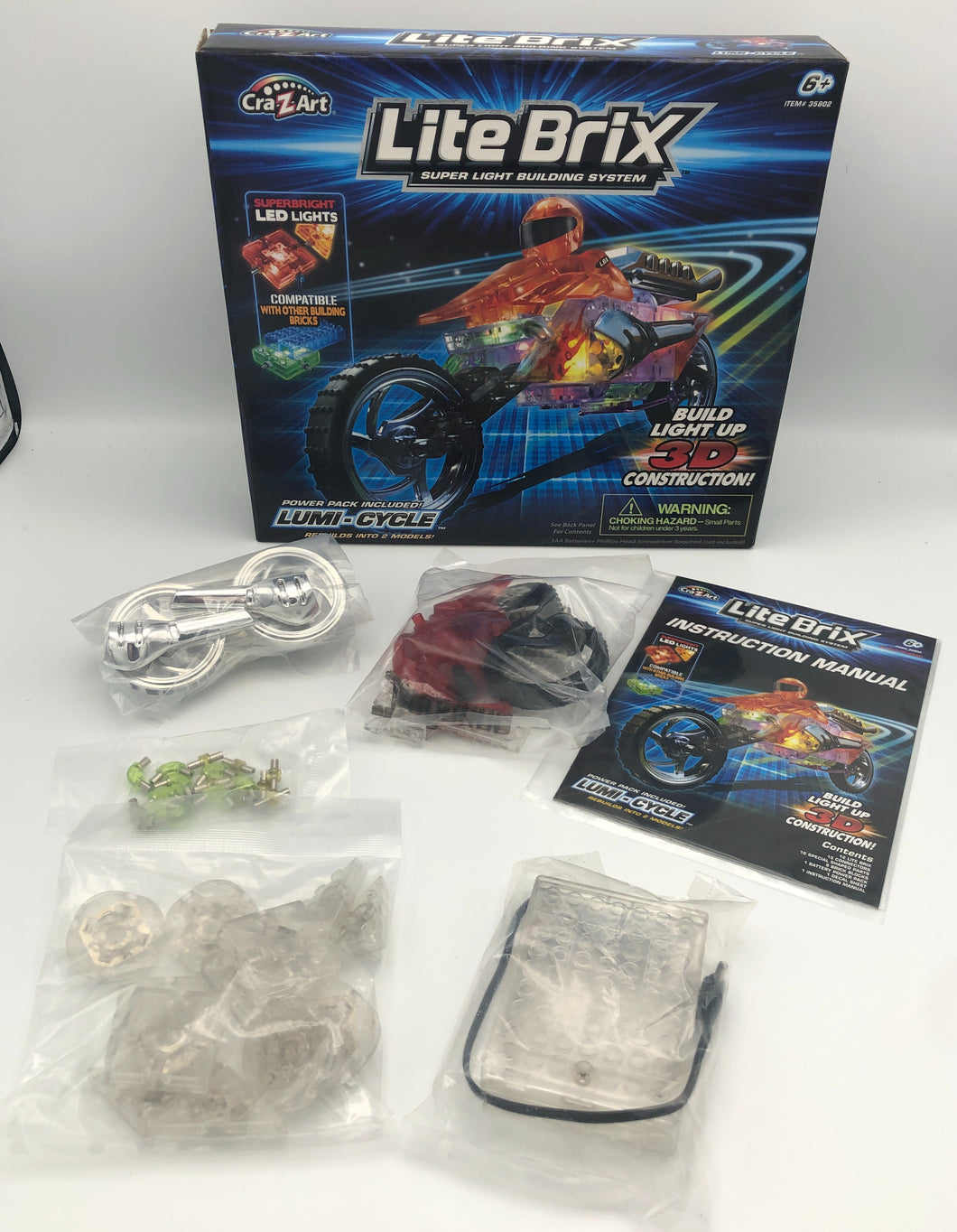 NEW Lite Brix Super Light Building System -- LUMI-CYCLE Compatible with LEGO