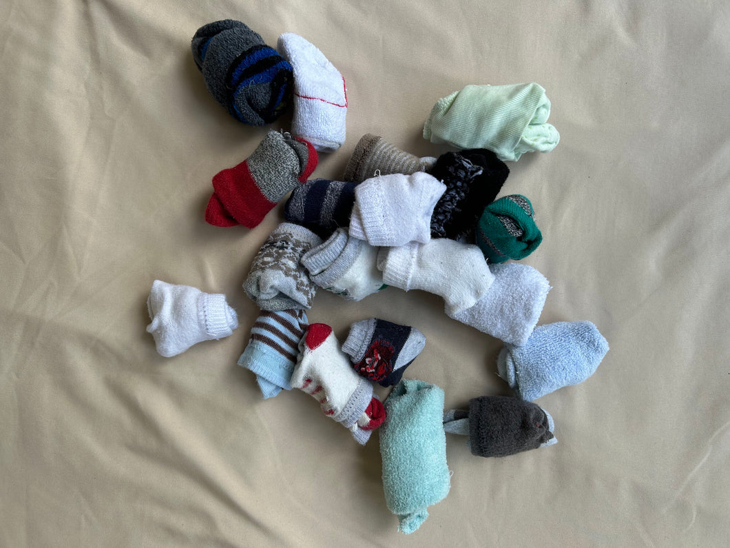 like new baby boy socks (about 12-15 socks) 3 months