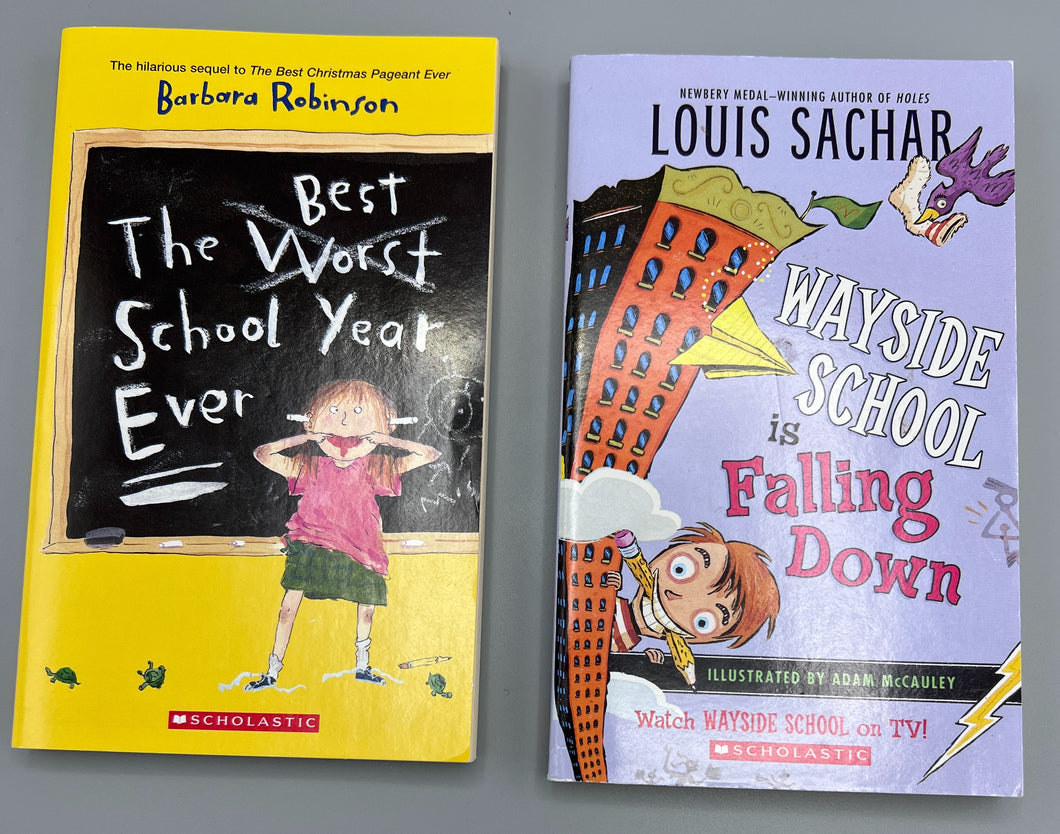 NEW The Best / Worst School Year Ever and Wayside School is Falling Down - Two Paperback Books for Late Elementary or Middle School