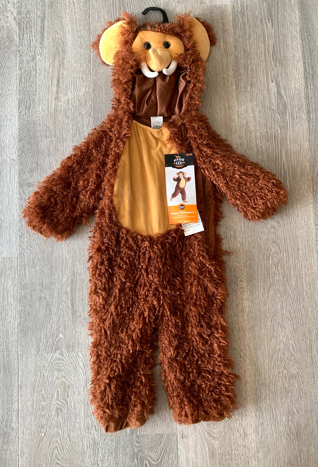 Wooly Mammoth Toddler Jumpsuit Costume 18 months