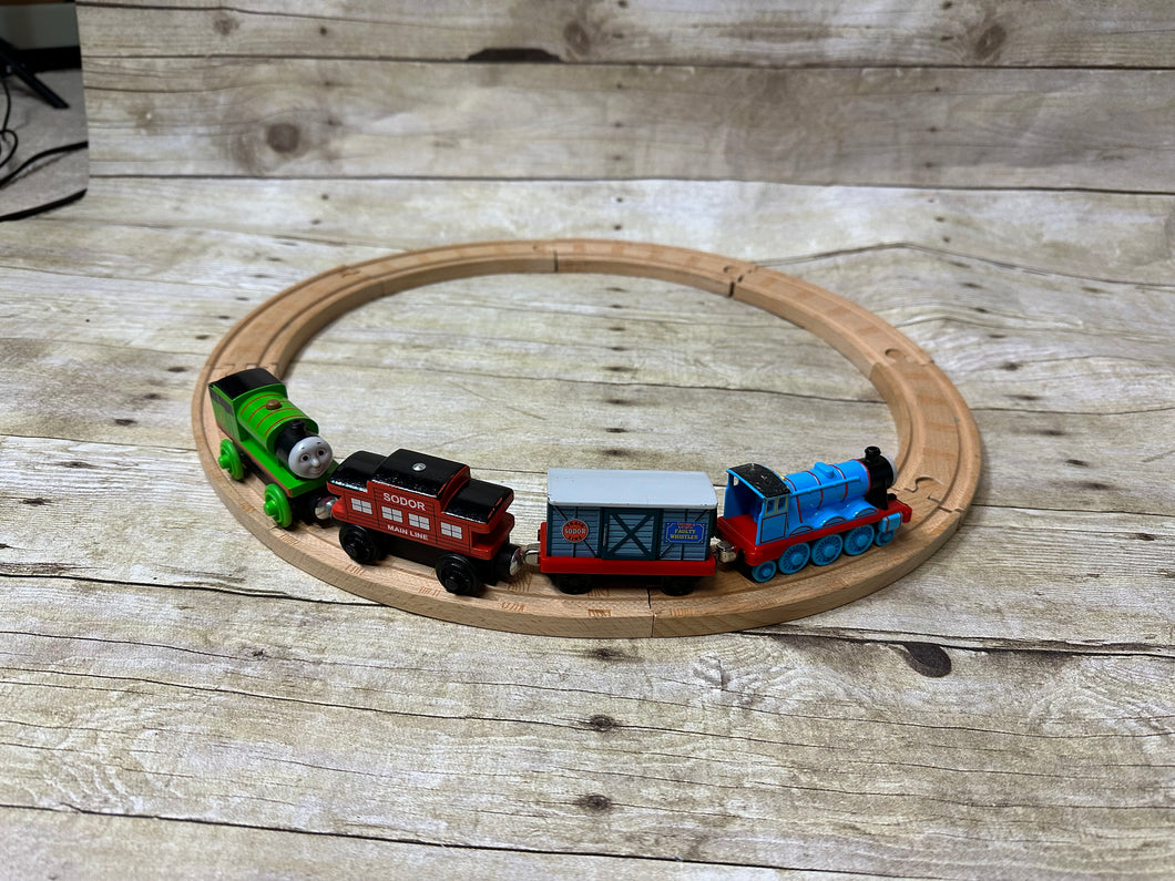 Wood train set