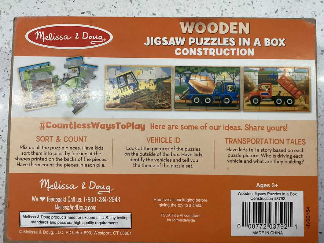 Melissa and Doug Wooden Box Construction Puzzles
