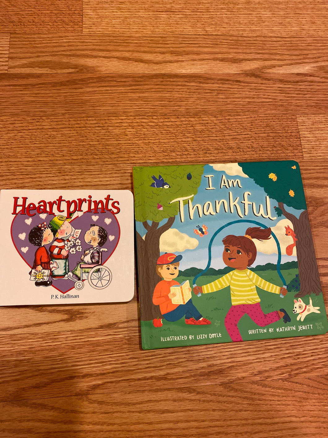 Kindness Books: Heartprints and I Am Thankful Board Books  New
