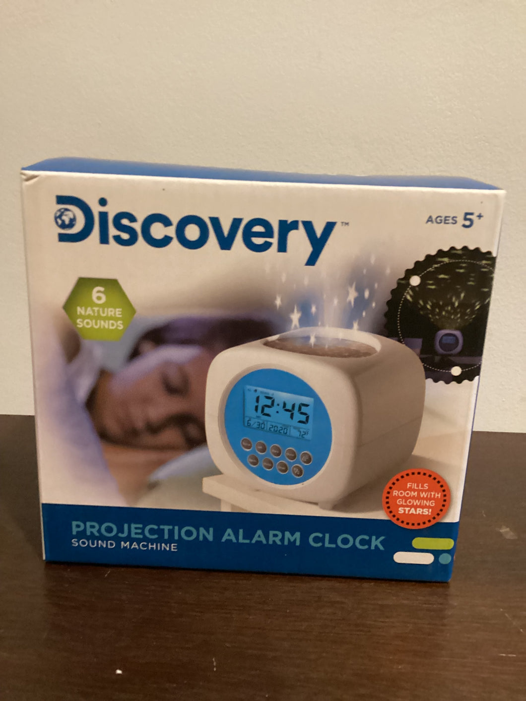 Discovery Projection Sound Machine Alarm Clock New