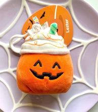 Load image into Gallery viewer, Squishmallows Lester Pumpkin Spice Latte Clip 3.5 Inch

